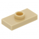 LEGO lapos elem 1 bütyökkel középen 1×2, sárgásbarna (15573/3794)